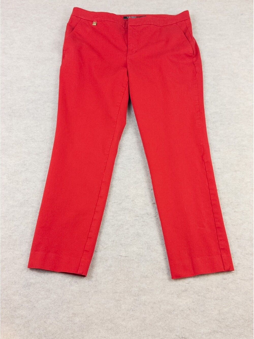 Lauren Ralph Lauren Red Cotton Blend Capri Pants Size 10